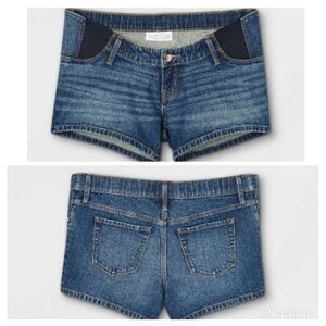 Isabel Maternity by Ingrid & Isabel Side Panel Midi Jean Shorts